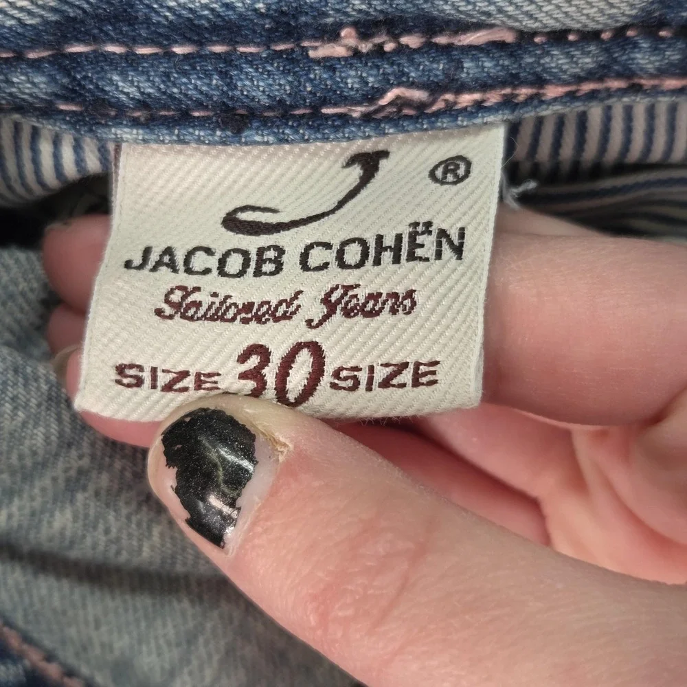 Jacob Cohen Jeans Mens 30x26 Selvedge Straight Button‎ Fly Made Italy Fits 28x26